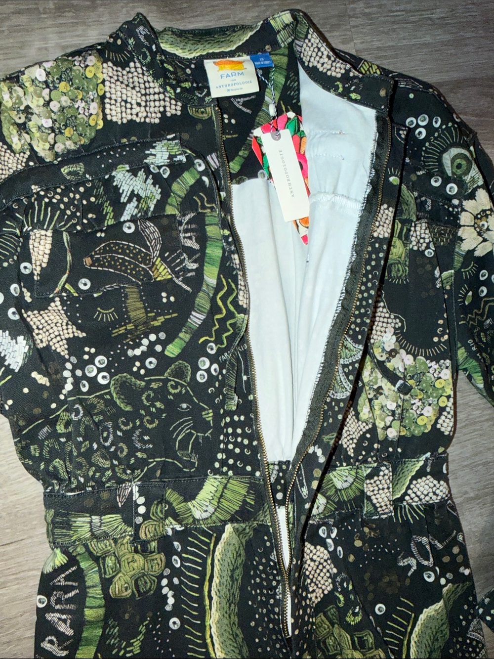 Farm Rio Canvas Jumpsuit - Picture 9 of 11